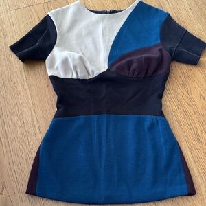 Missing Colorblock Short Sleeve wool top